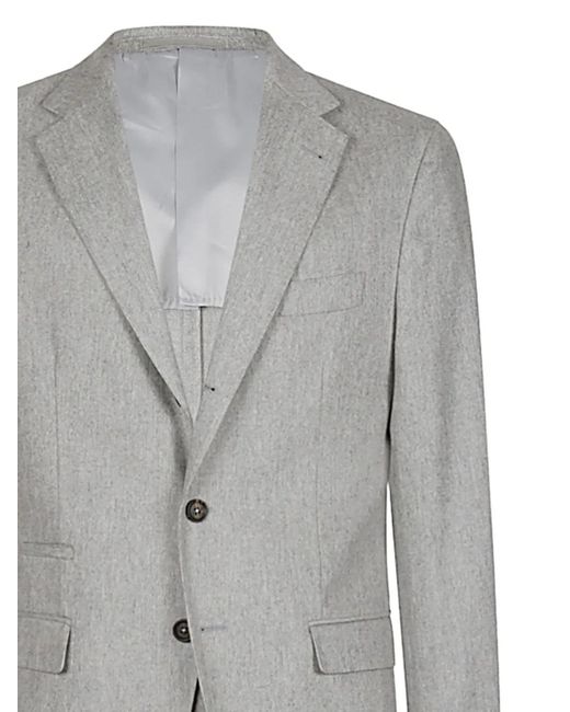 Eleventy Gray Buttoned Suit for men