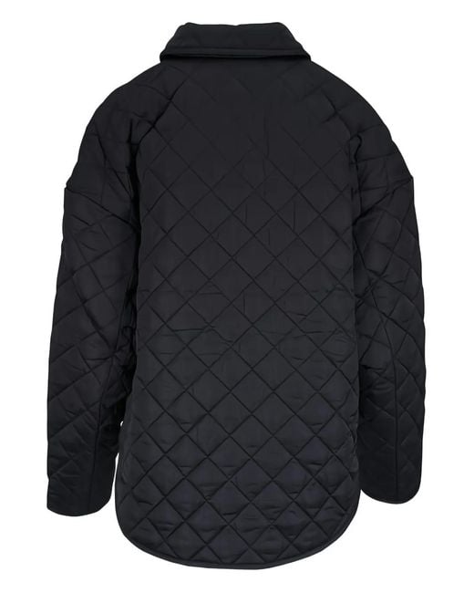 Totême Black Collared Quilted Jacket Petite