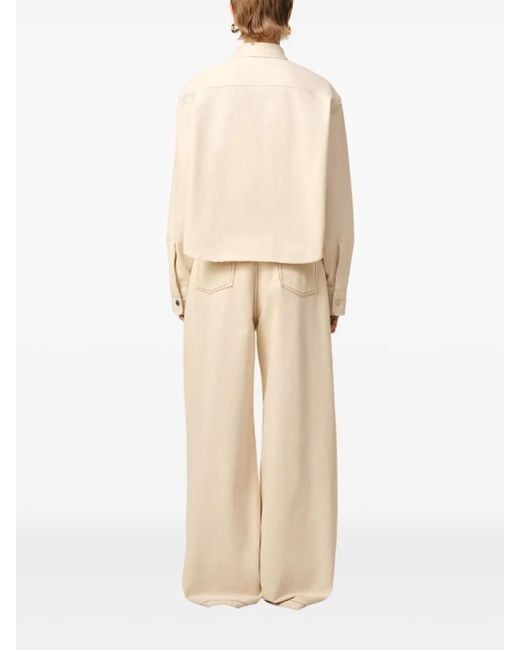 AMI Natural Gekürztes Ami De Coeur Hemd Aus Baumwolle