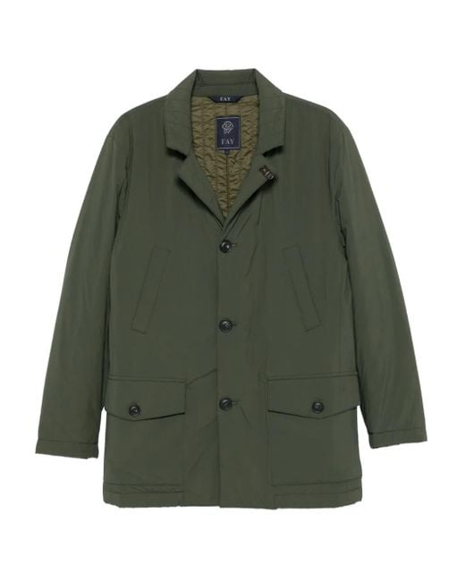 Giacca Con Tasche da Uomo di Fay in Verde Lyst