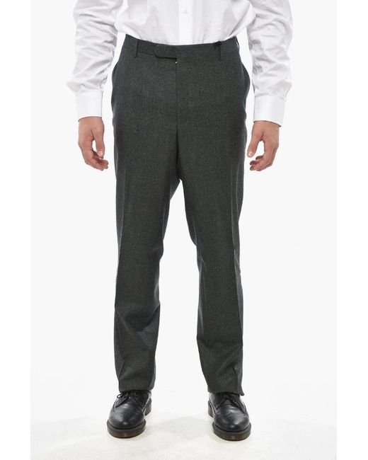Corneliani Black Pressed-Crease Tailored Trousers for men