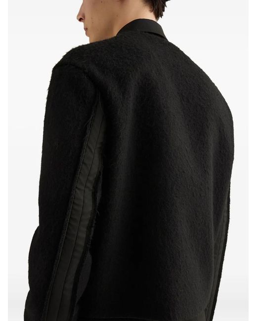 Jil Sander Black Zip-Front Textured Jacket for men