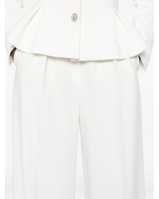 Nissa White Pleated Trousers