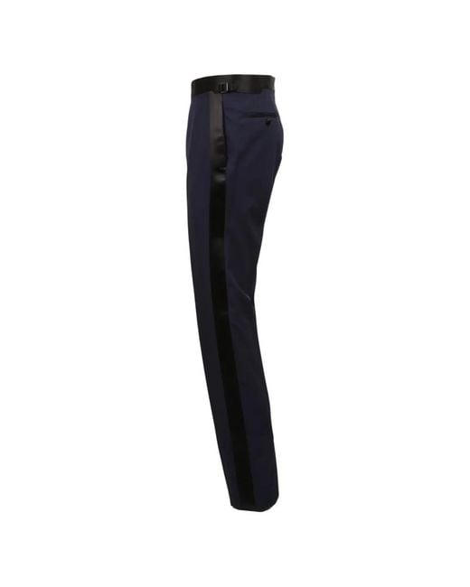 Tom Ford Blue Icon Shelton Midnight Wool Single-Breasted Tuxedo Suit With Silk Satin Details for men