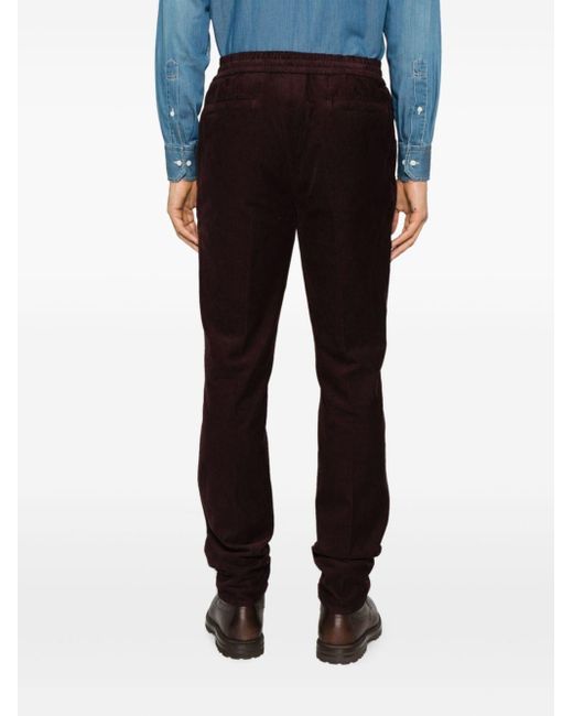 Brunello Cucinelli Drawstring waistband Corduroy Trousers in Black