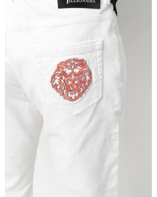 Vaqueros Rectos Lion Billionaire de hombre de color White