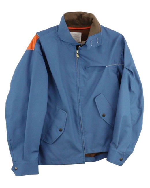 Kolor Blue Asymmetric Lightweight Jacket for men