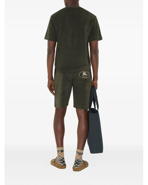 Burberry Green Elasticated-Waist Shorts for men