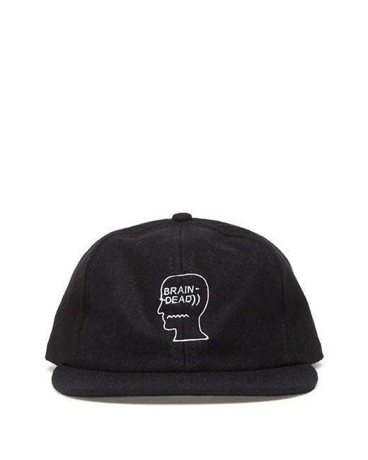 Brain Dead Black Logo-Detail Baseball Cap