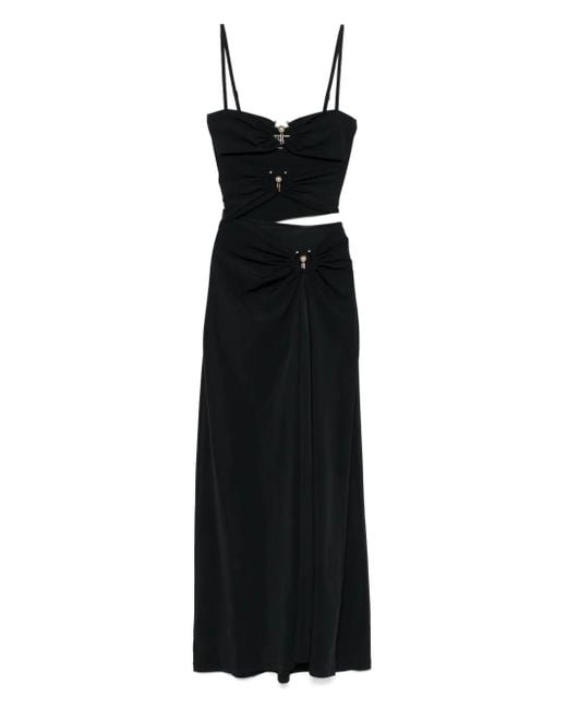 Vestido Orbit fruncido Christopher Esber de color Black