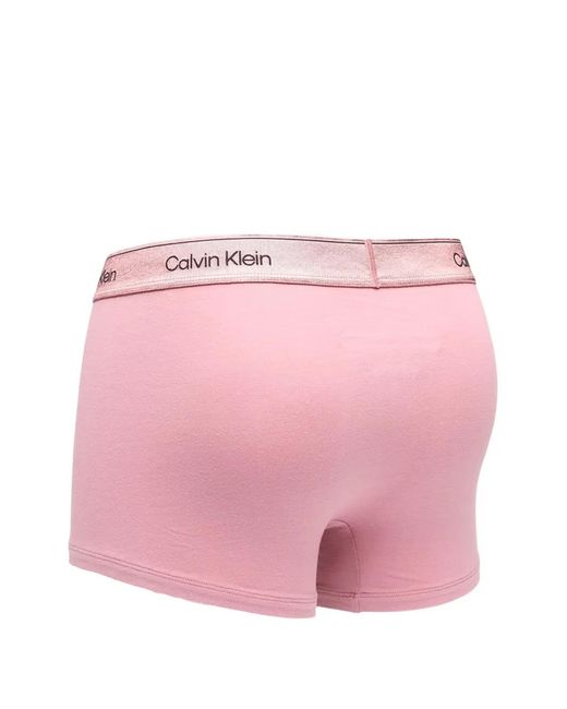 Calvin Klein Pink Logo-Waistband Briefs (Pack Of Three) for men