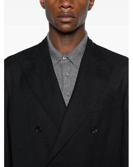 Chaqueta Con Doble Botonadura Boglioli de hombre de color Black