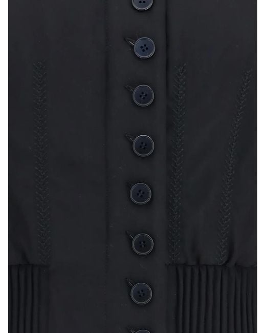 McQueen Blue Silk Bomber Jacket