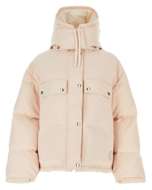 Gucci Pink Gg Cotton Canvas Puffer Jacket