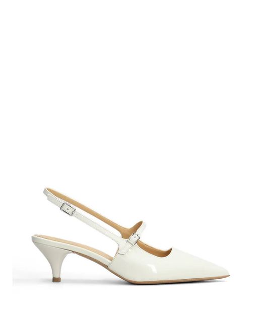 Fratelli Russo White Slingback-Pumps