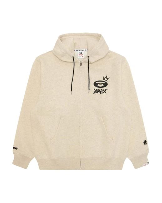 Aape By A Bathing Ape Natural Graphic-Print Hoodie for men