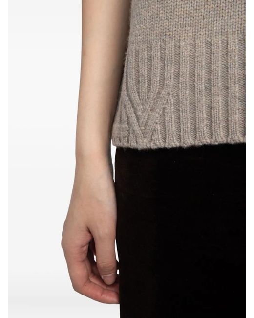 Zadig & Voltaire Gray Knitted Sleeveless Vest