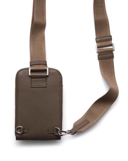 Prada Brown Leather Smartphone Case for men