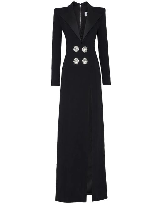 Philipp Plein ビジュートリム マキシドレス Black