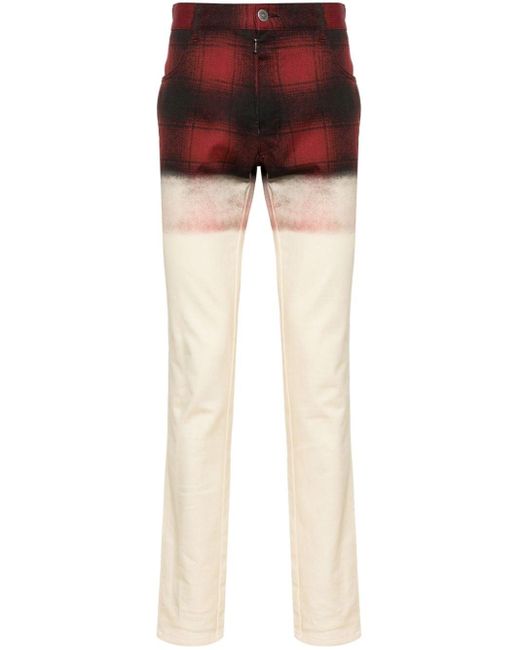 Maison Margiela Ausgeblichene Skinny-Jeans in Red für Herren