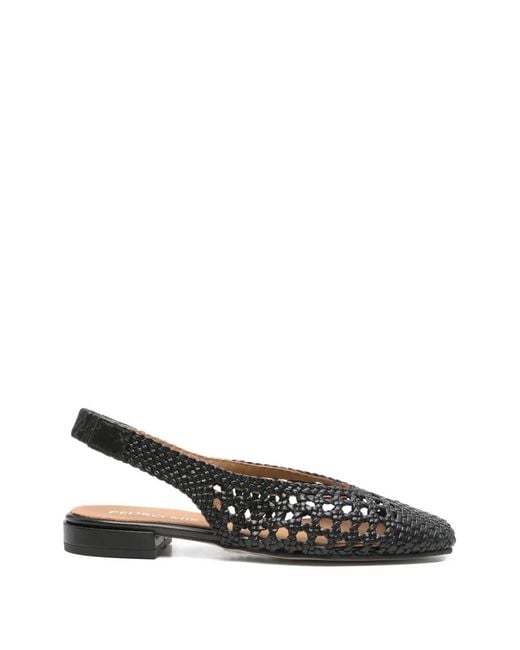 Pedro Miralles Black Mules Plates Olimpia
