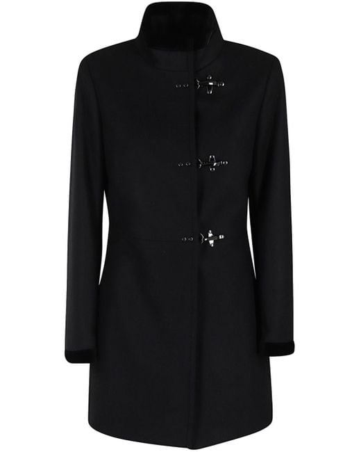 Fay Black Toggle-Fastening Jacket