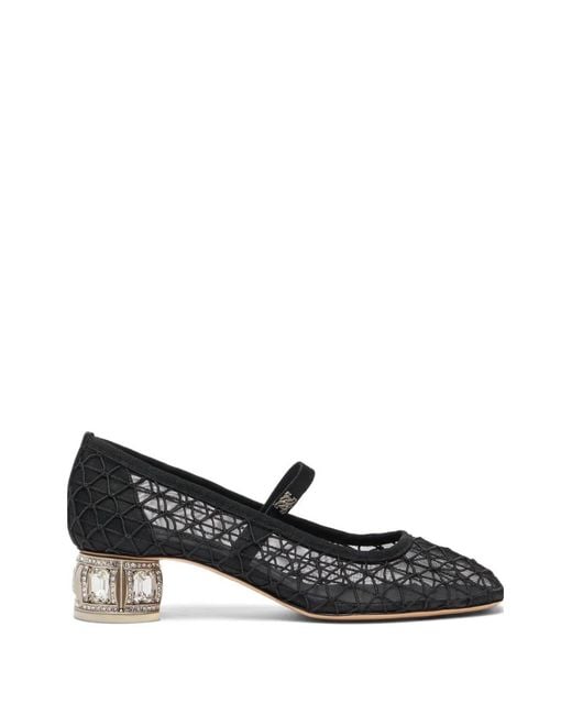 Casadei Black Belle Epoque Jewel-Heel Pumps