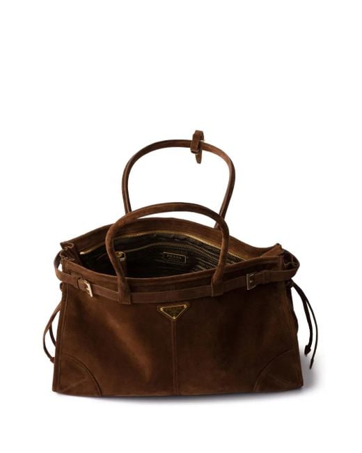 Prada Brown Large Bonnie Tote Bag
