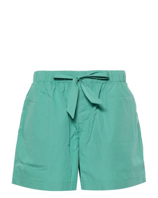 Tekla Green Cottom Pyjama Shorts