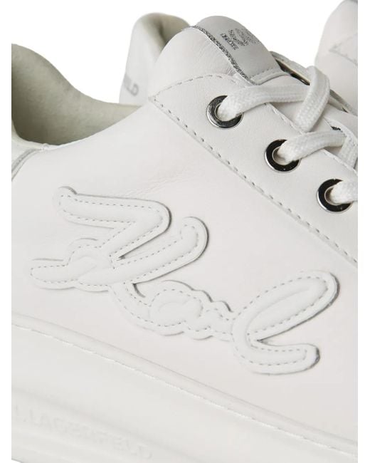Karl Lagerfeld White Kapri Signia Low-Top Sneakers