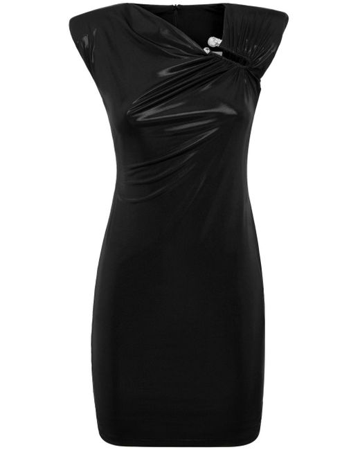 Philipp Plein Black Crystal-embellished Mini Dress