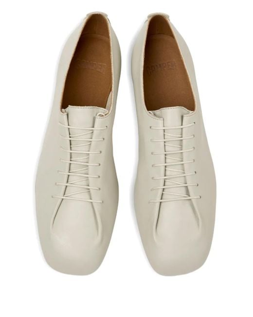 Camper レザーフラットシューズ White