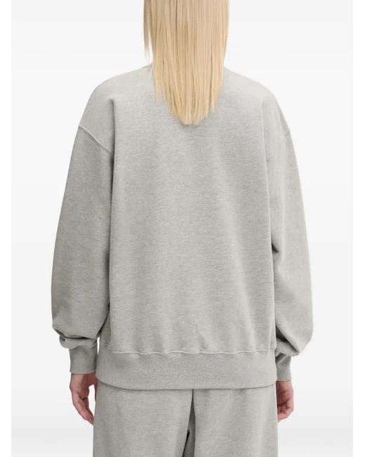 Aries Gray Crew-Neck Sweatshirt