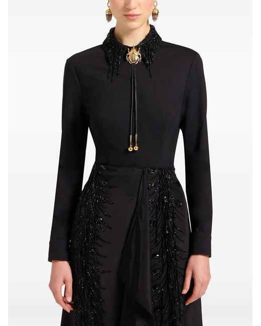 LaDoubleJ Black Beaded Shirt