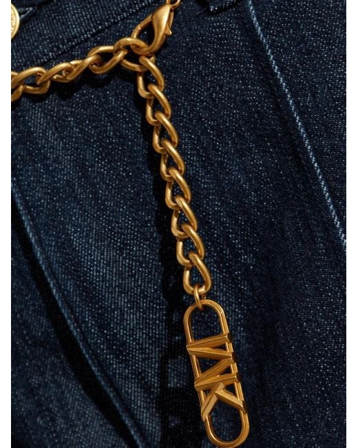 Chain-embellished flared jeans MICHAEL Michael Kors de color Blue