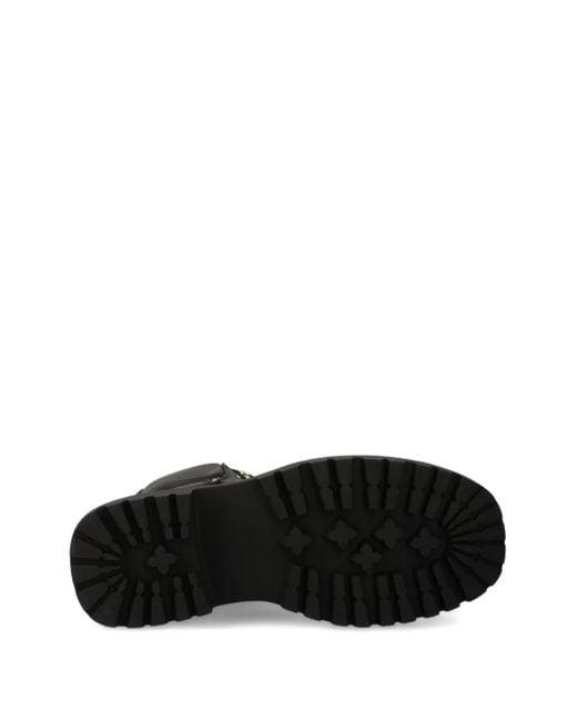 Blauer Black Lace-Up Combat Boots