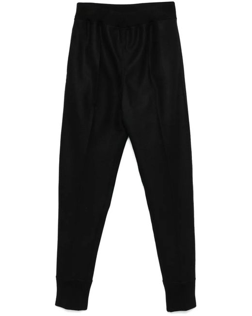 Jil Sander Black Wool Track Pants for men