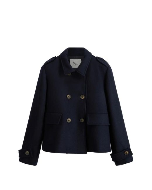 8pm Blue Double-Breasted Jacket