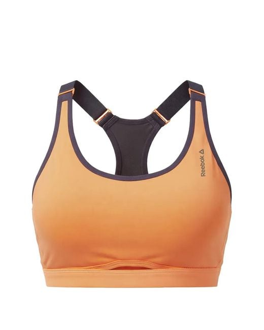 Reebok Orange Crossfit Hero Power Sports Bra