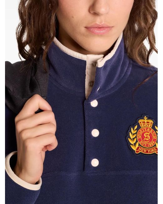 Felpa Con Applicazione di Sporty & Rich in Blue