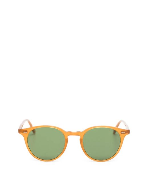 Garrett Leight Green Clune Round-Frame Sunglasses