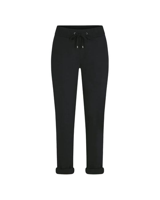 Juvia Black Turn-Up Track Pants