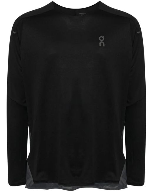 On Shoes Black Performance T-Shirt for men