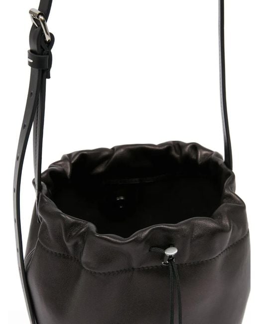 Maison Margiela Blue Four Stitches Drawstring Bucket Bag
