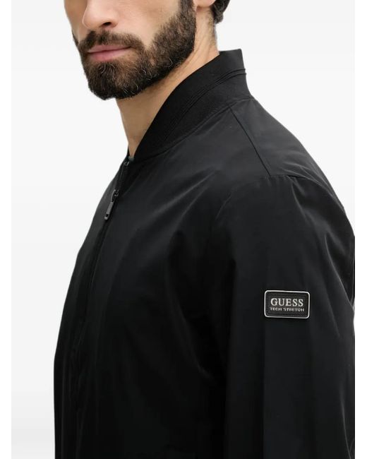 Guess Bomberjack Met Logopatch in het Black voor heren