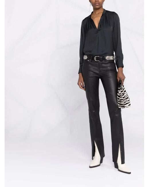 Zadig & Voltaire Black Tink Satin Perm