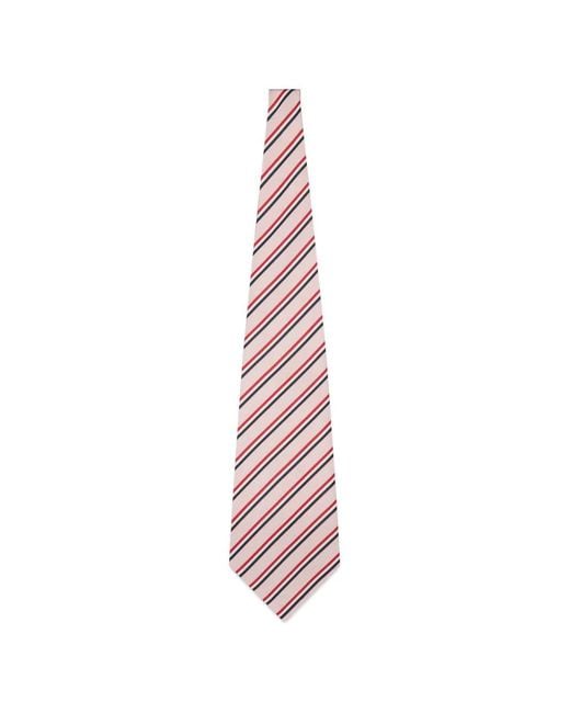 Thom Browne Pink Cravate Ample À Rayures
