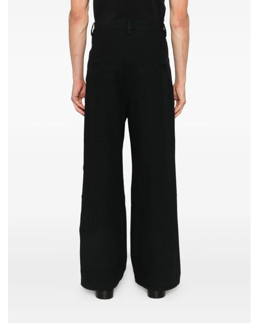 JOE CHIA Black Xerx Wide-Leg Trousers for men