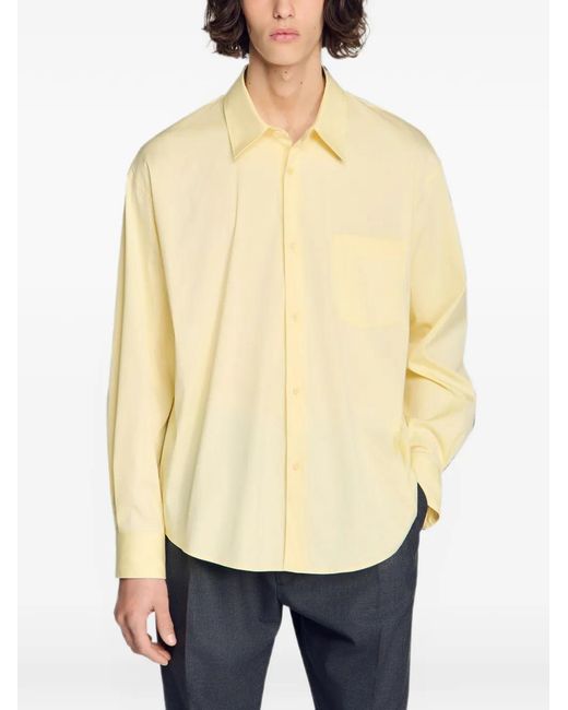 Sandro Natural Chest-Pocket Shirt for men