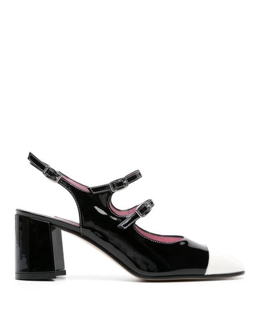 CAREL PARIS Black Papaya 60Mm Patent Leather Pumps